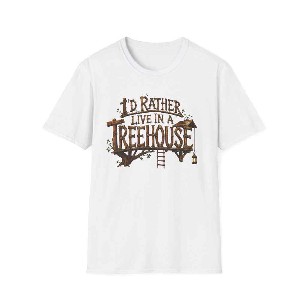 I'd Rather Live in a Treehouse T-Shirt - Whimsical Fantasy Graphic Tee