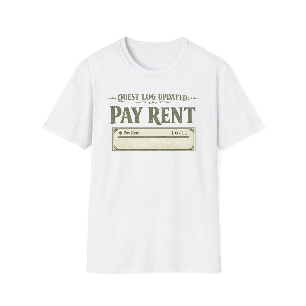 "Quest Log Updated: Pay Rent" Gaming T-Shirt