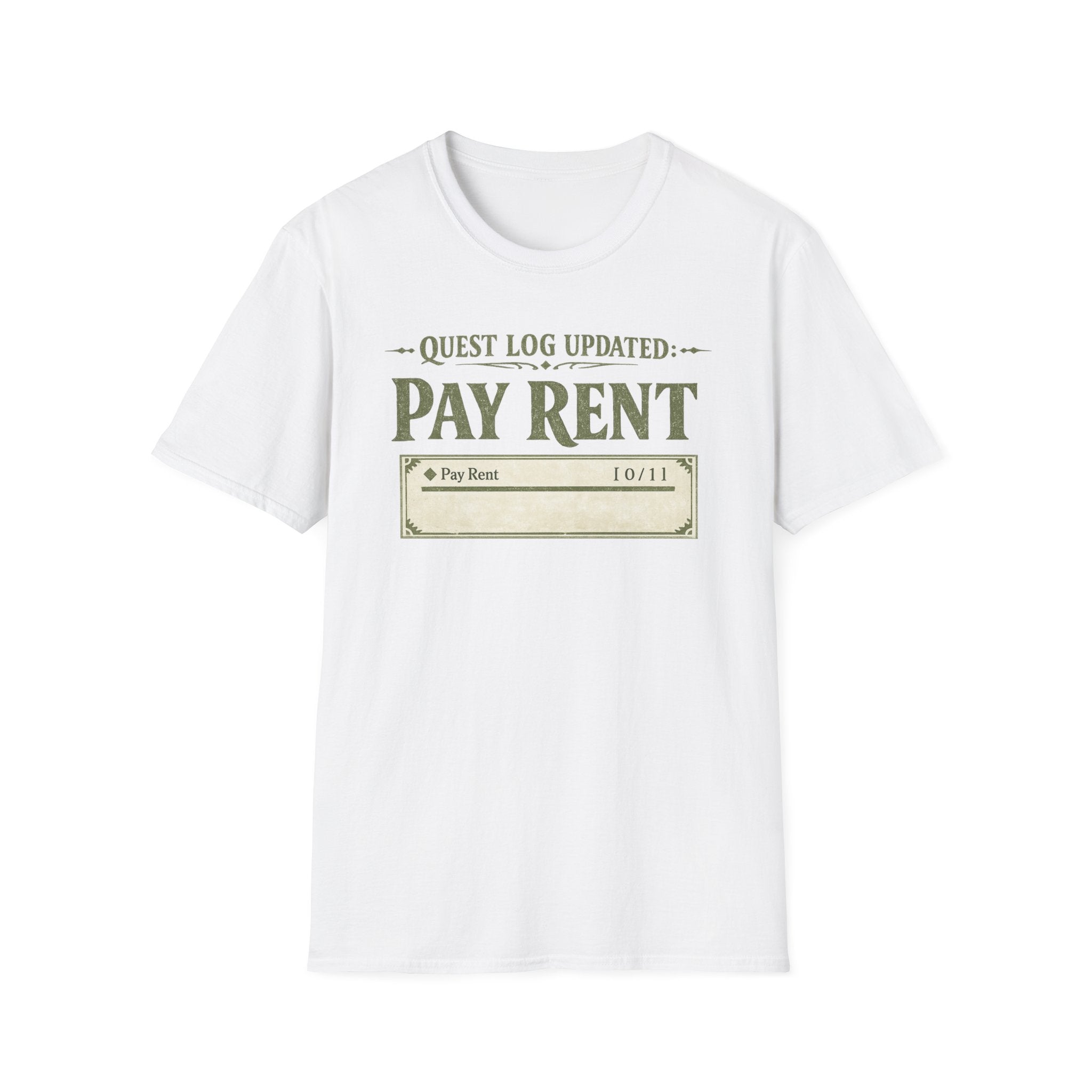 "Quest Log Updated: Pay Rent" Gaming T-Shirt