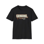 Grinding T-Shirt — Motivational Hustle Tee with Progress Bar & Gear