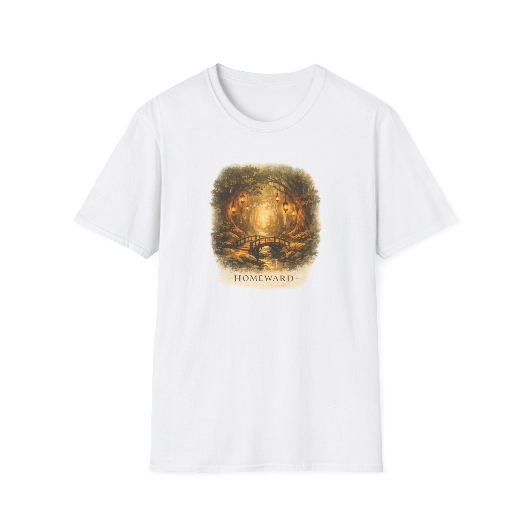 'Homeward' Forest Path Illustration T-Shirt