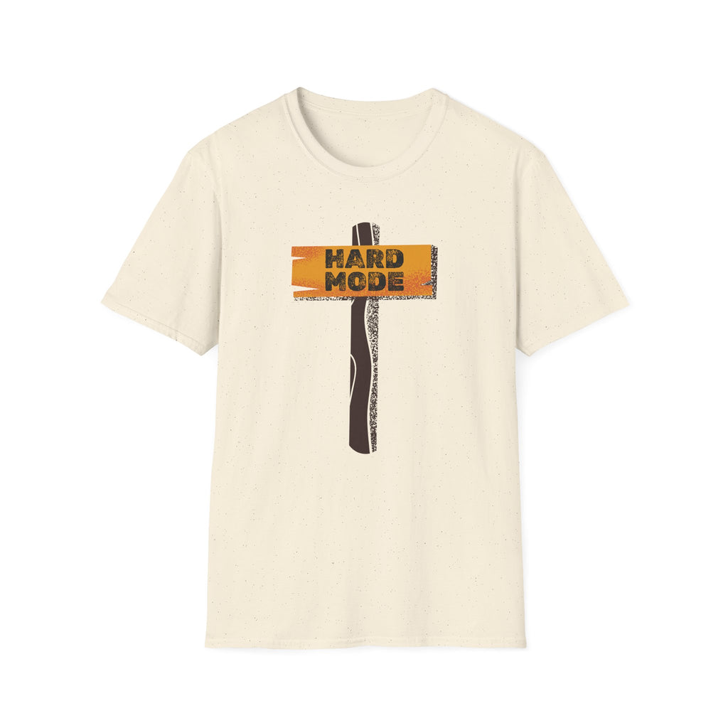 Hard Mode Sign T-Shirt — Retro Rustic Distressed Graphic Tee