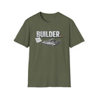 Builder T-Shirt — Architectural Blueprint & Construction Crew Tee