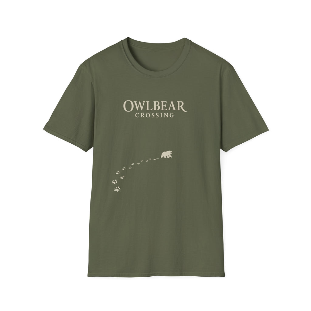Owlbear Crossing T‑Shirt — Cute Fantasy Creature Graphic Tee