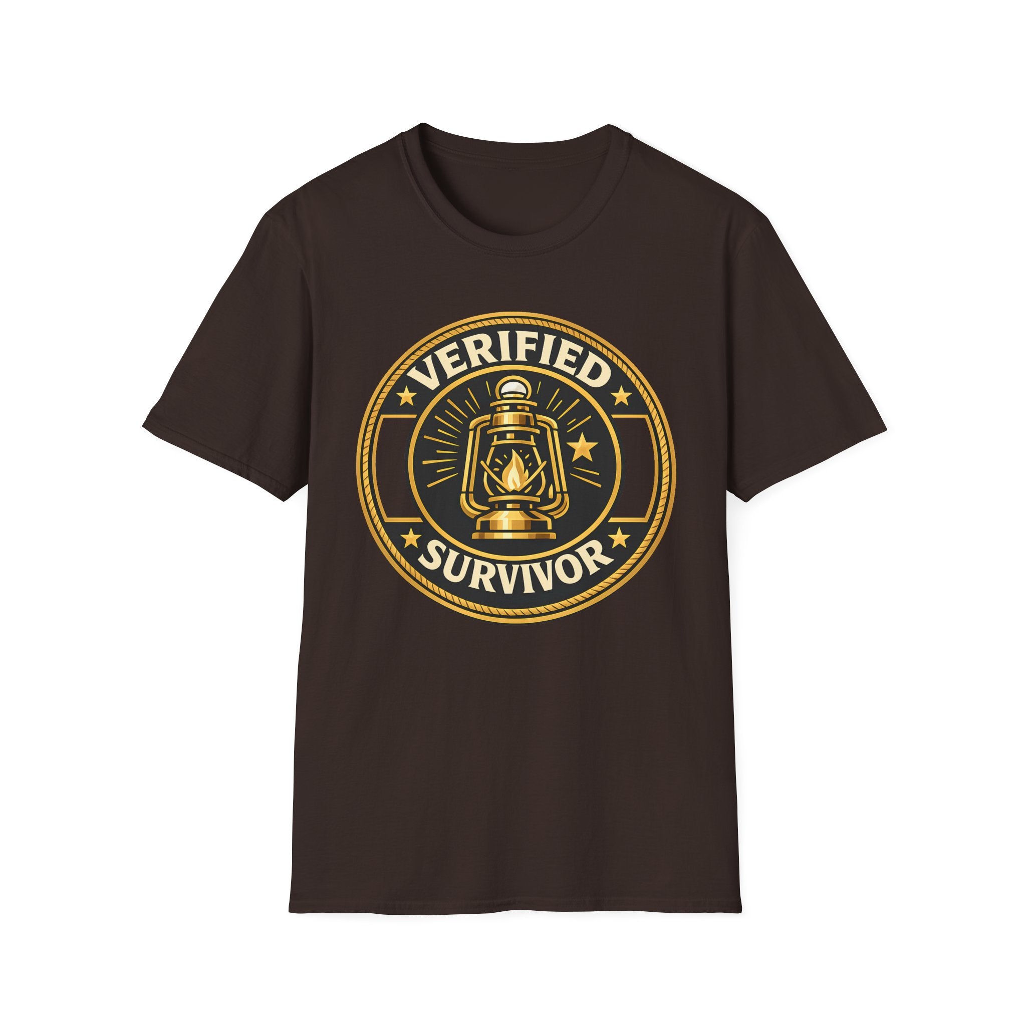 Verified Survivor T-Shirt - Vintage Lantern Emblem Tee