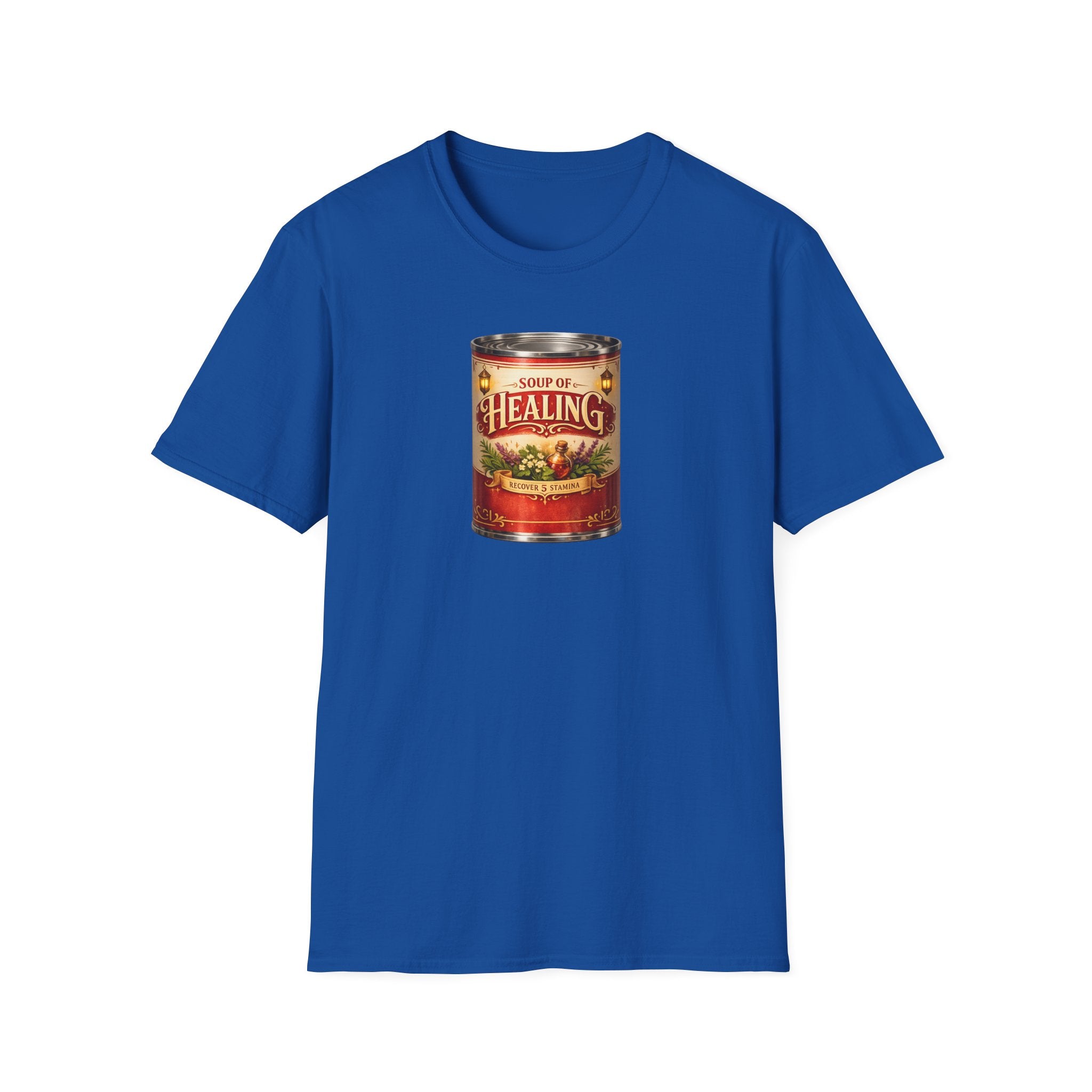 Soup of Healing T-Shirt - Retro RPG Healing Soup Can