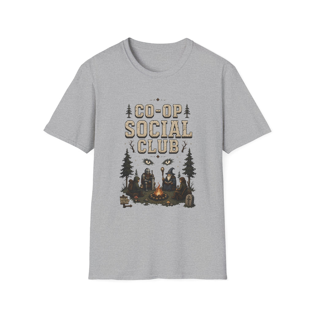 Co-Op Social Club RPG T-Shirt - Woodland Resting Pixel Graphic Tee