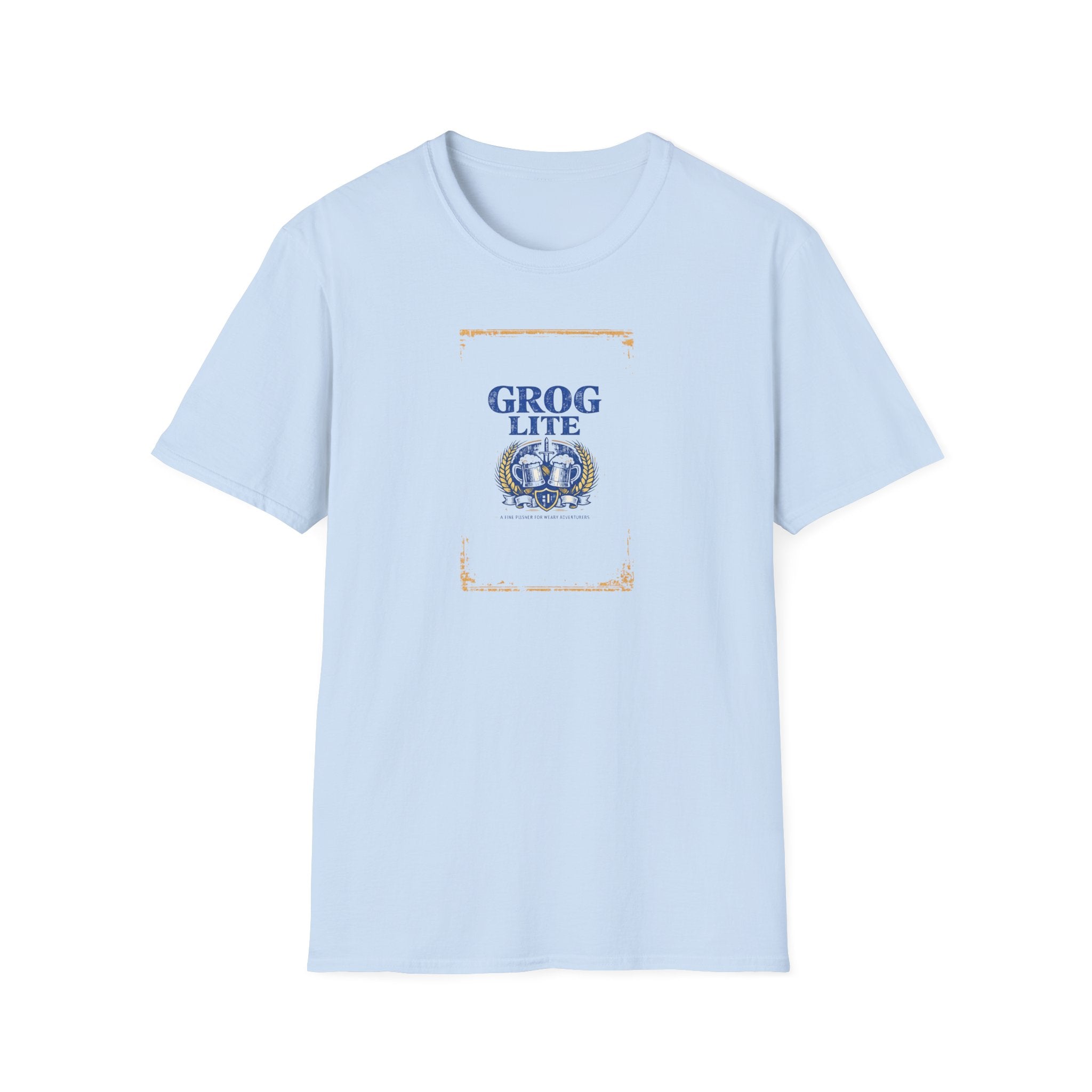 Grog Lite Parody Beer Logo T‑Shirt — Vintage Label Tee