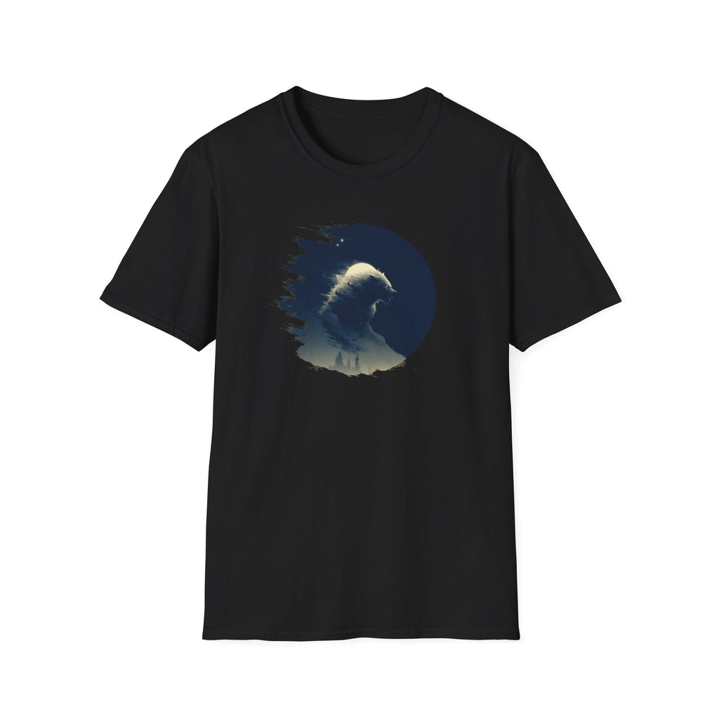 Werewolf Ripped Graphic T-Shirt — Minimalist Howling Tee