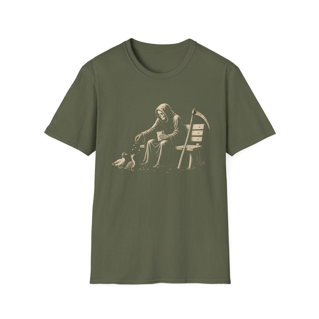 Grim Reaper Feeding Ducks T-Shirt