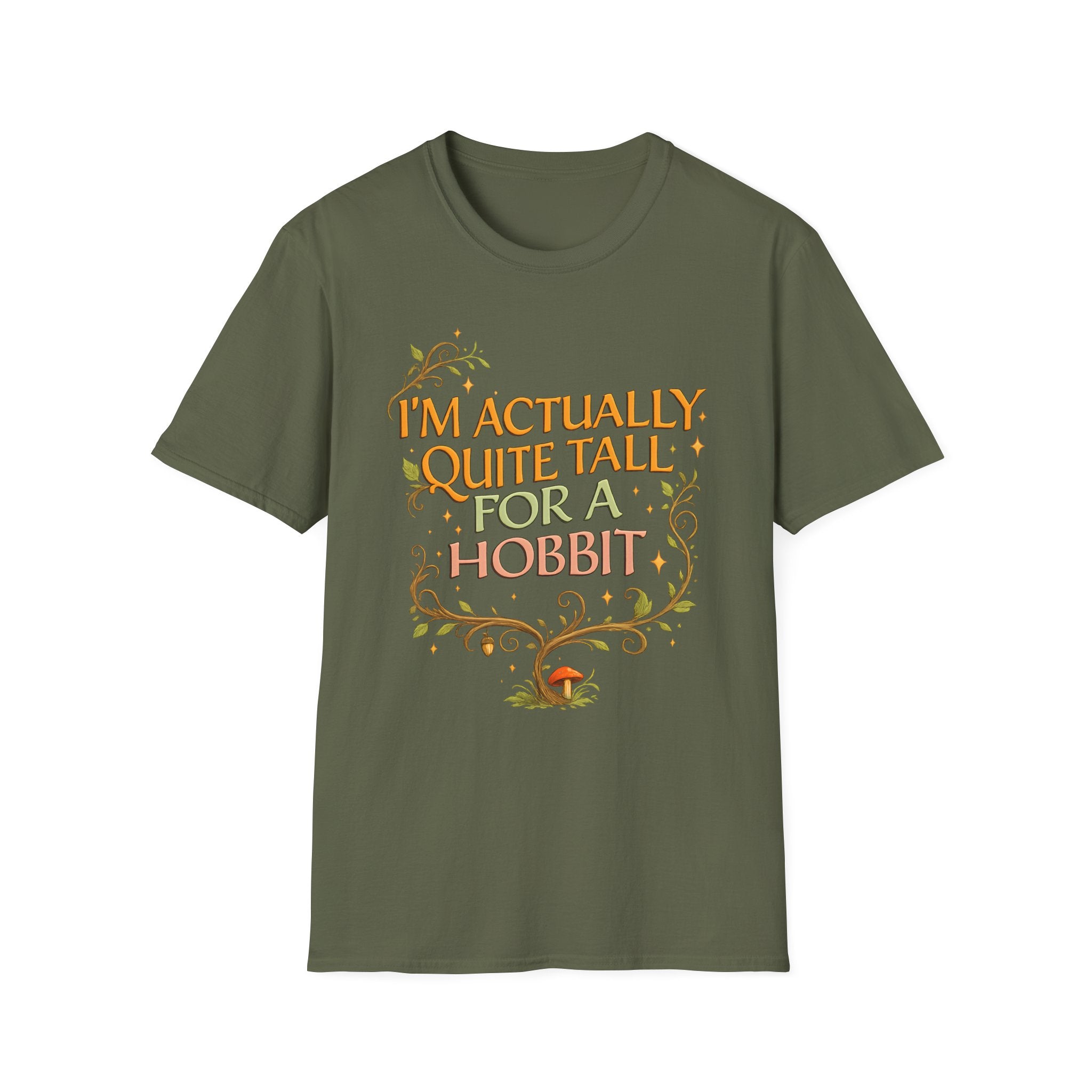 "I’m Actually Quite Tall for a Hobbit" Fantasy Graphic T-Shirt - Hobbit Quote Tee