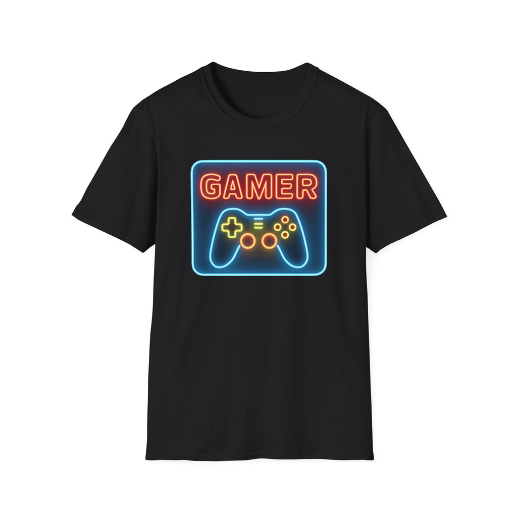 Gamer Neon Controller T‑Shirt
