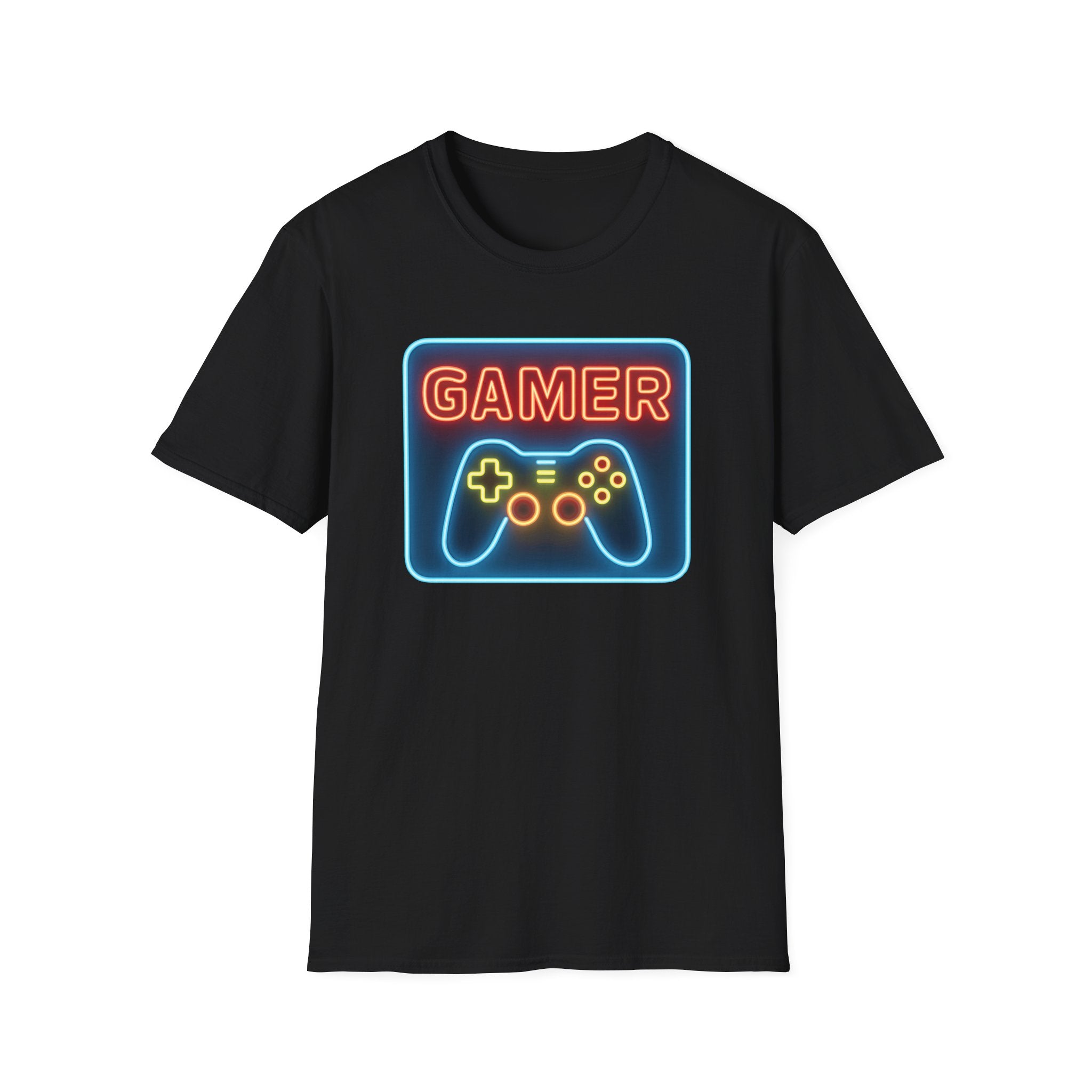Gamer Neon Controller T‑Shirt