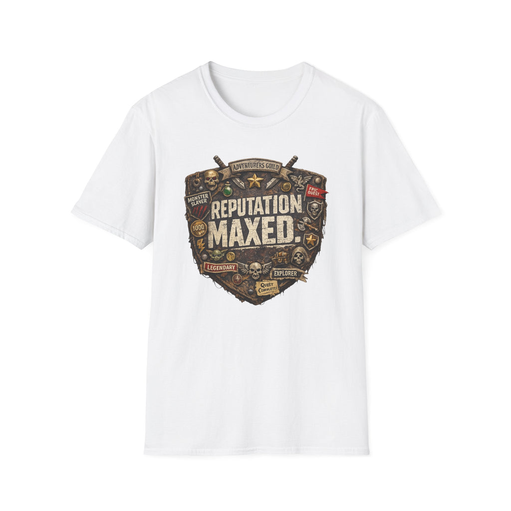 'Reputation Maxed' Gamer Adventure Graphic T-Shirt