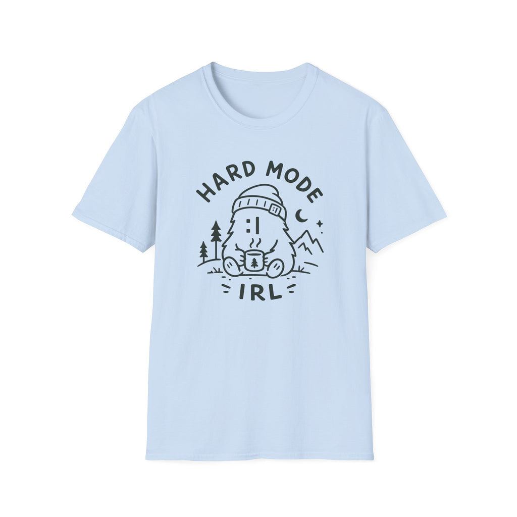 Hard Mode Cute Monster T‑Shirt — Cozy Outdoorsy Graphic Tee