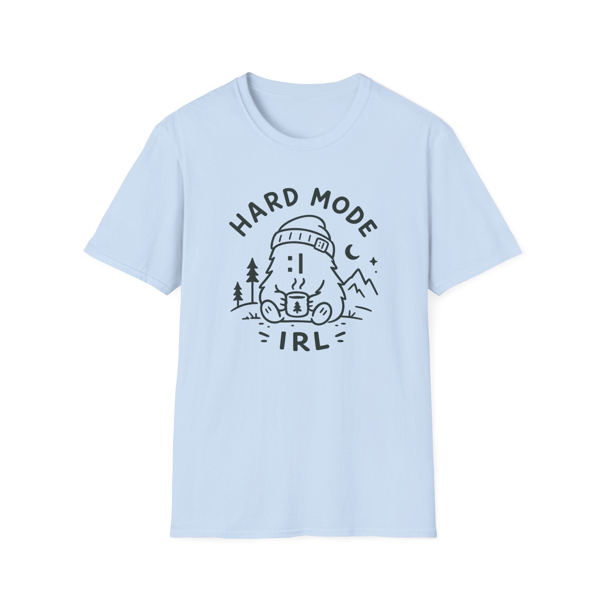 Hard Mode Cute Monster T‑Shirt — Cozy Outdoorsy Graphic Tee