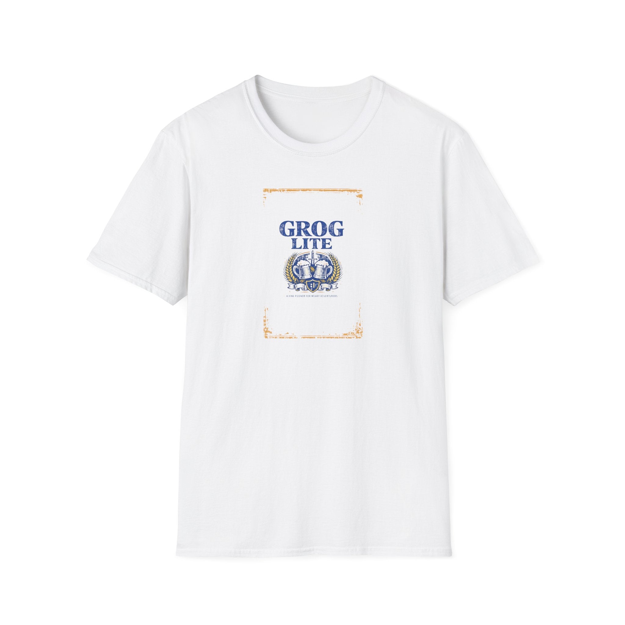 Grog Lite Parody Beer Logo T‑Shirt — Vintage Label Tee