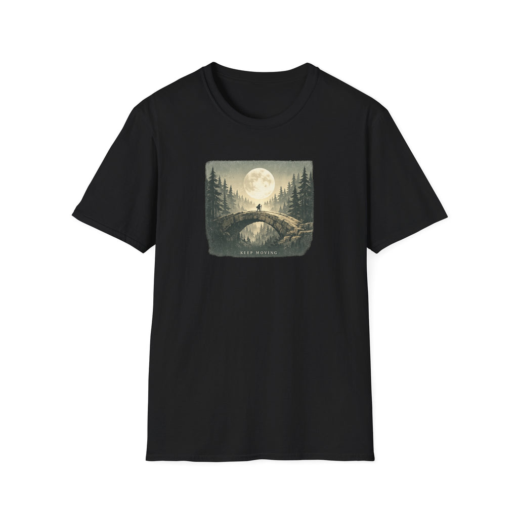 'Keep Moving' Moonlit Forest Bridge T-Shirt