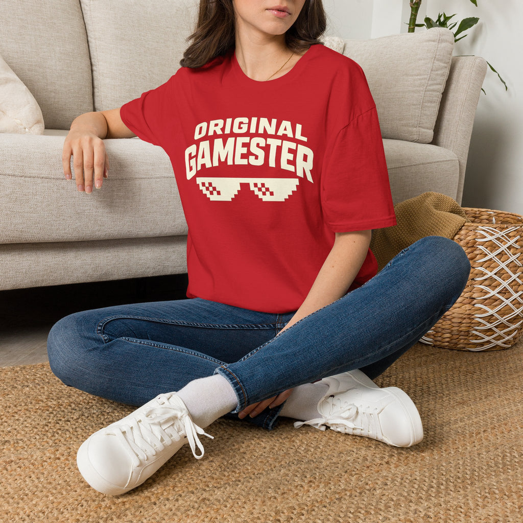 Original Gamester T-Shirt — Retro Pixel Sunglasses Gaming Tee