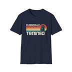 Classically Trained Retro Sunset Arcade T-Shirt - Vintage Pixel Text Gaming Tee