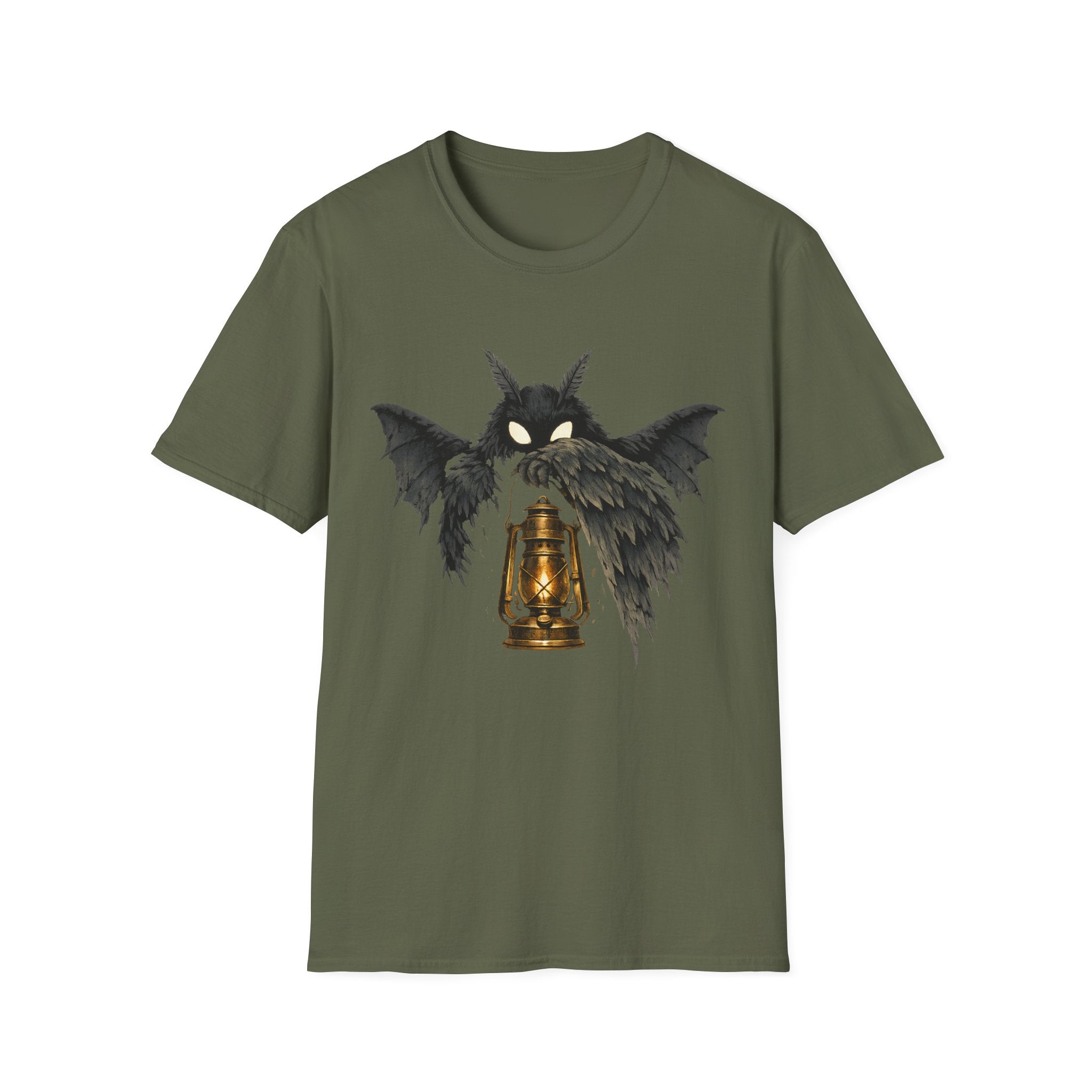 Mothman Glowing Eyes Lantern Gothic Graphic T-Shirt