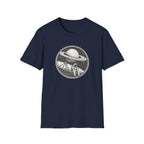 Lonely Astronaut & Saturn Graphic T-Shirt - Vintage Space Explorer Tee