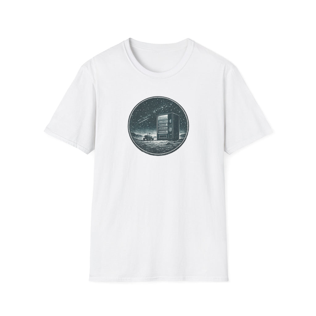 Space Vending Graphic T-Shirt - Stellar Rest Stop Design