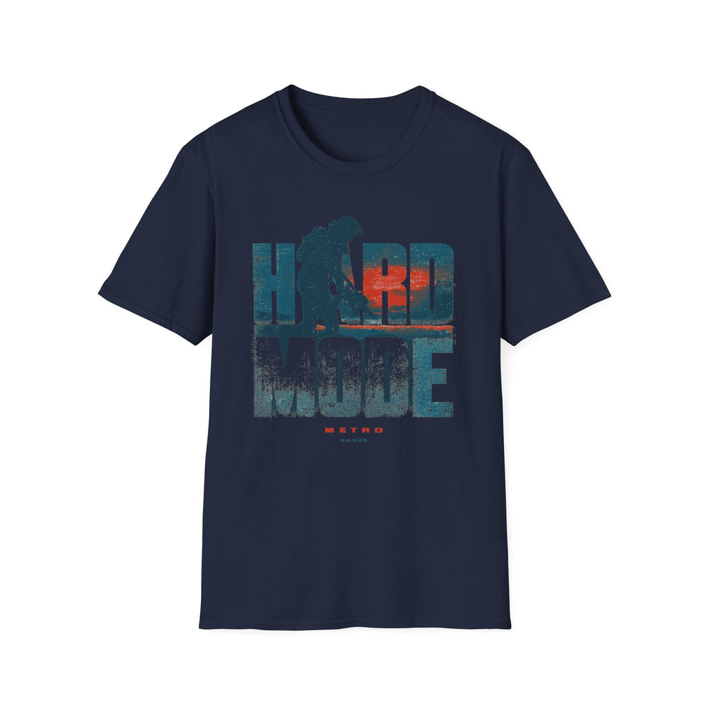 Hard Mode Metro Gamer T‑Shirt — Retro Distressed Graphic Tee