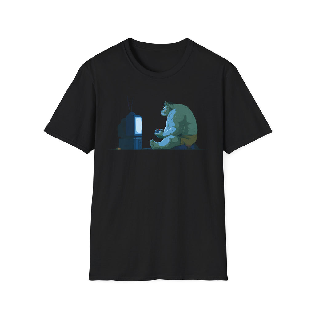 Ogre Gamer T-Shirt - Retro Console Monster TV Print