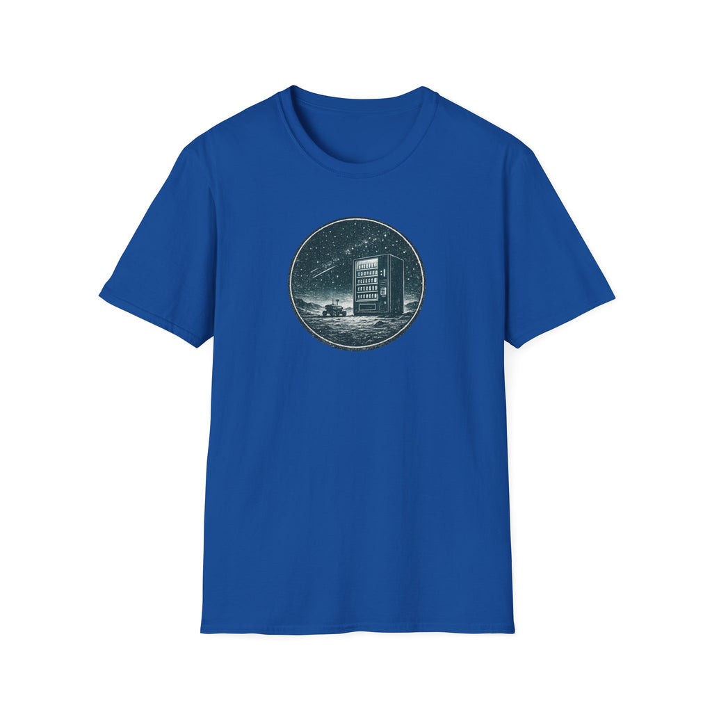 Space Vending Graphic T-Shirt - Stellar Rest Stop Design