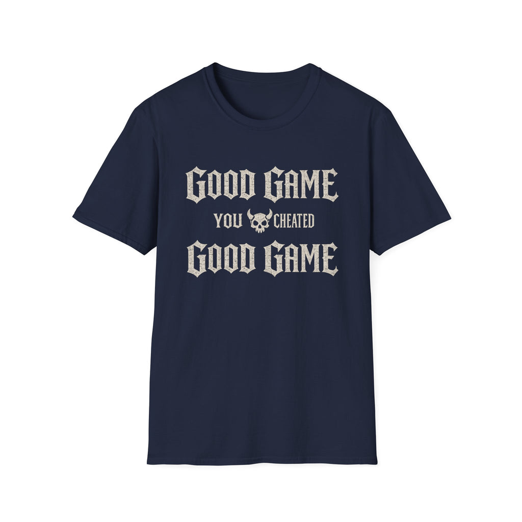 Good Game You Cheated T-Shirt - Funny Gamer Skull Retro Tee