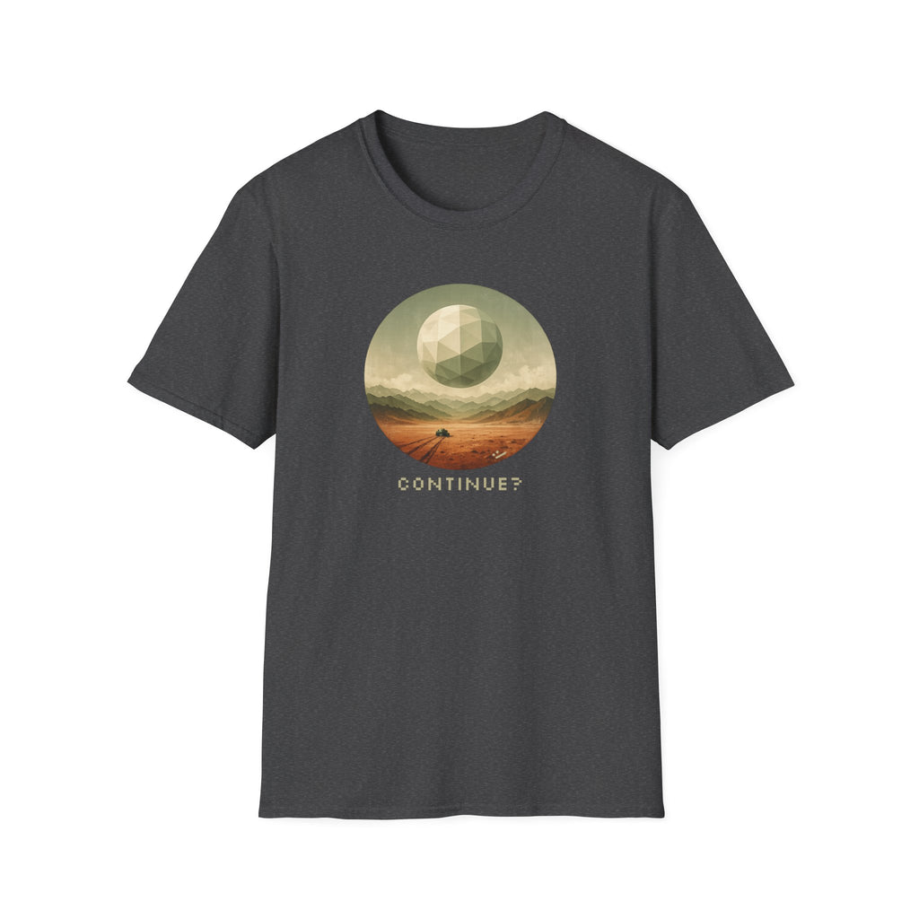 'Continue?' Surreal Desert Sphere T-Shirt - Graphic Tee