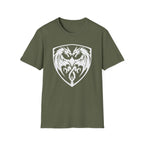 Double Dragon Shield T-Shirt - Stylized Graphic Tee