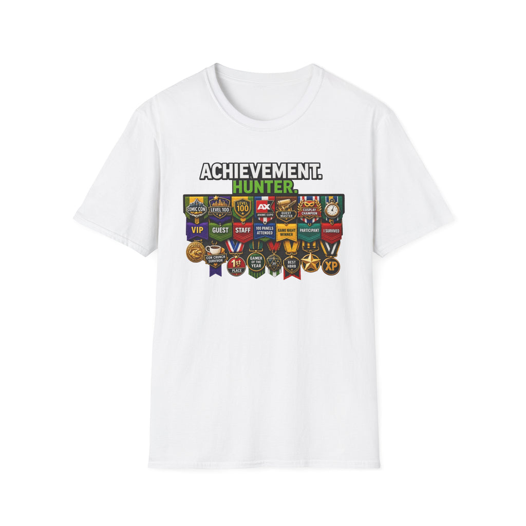 Achievement Hunter T-Shirt — Gamer Badge & Achievement Tracker Tee