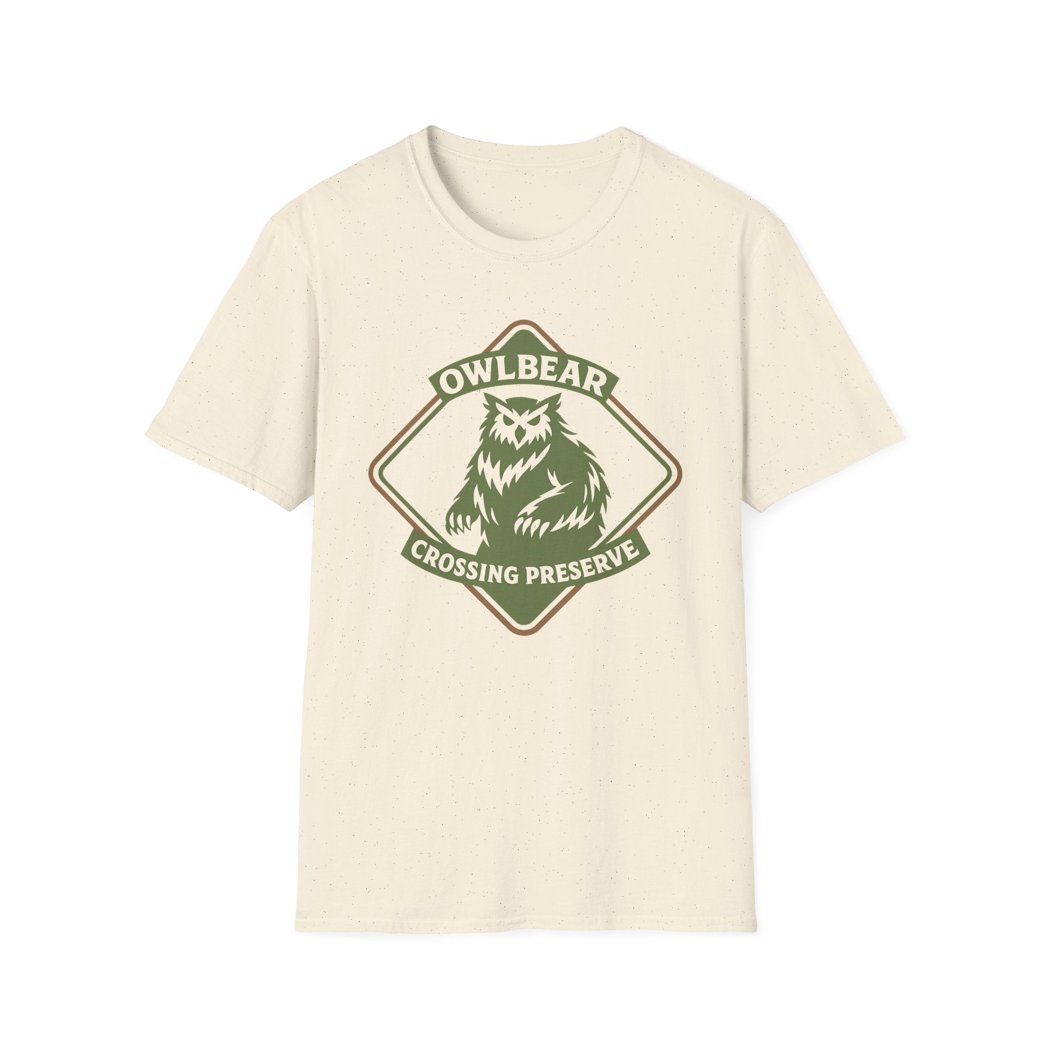 Owlbear Crossing Preserve T-Shirt - Fantasy RPG Creature Tee