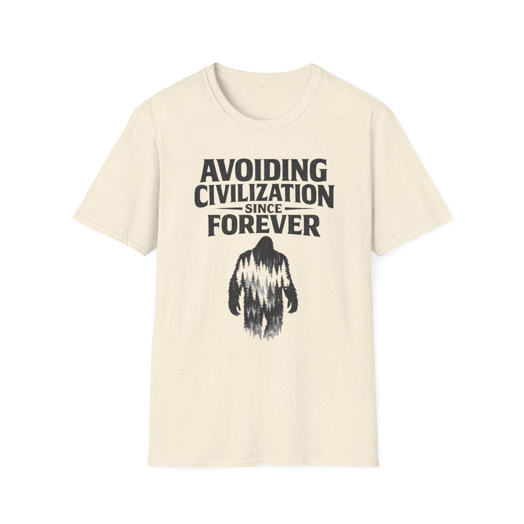 Avoiding Civilization Since Forever T-Shirt — Bigfoot Graphic