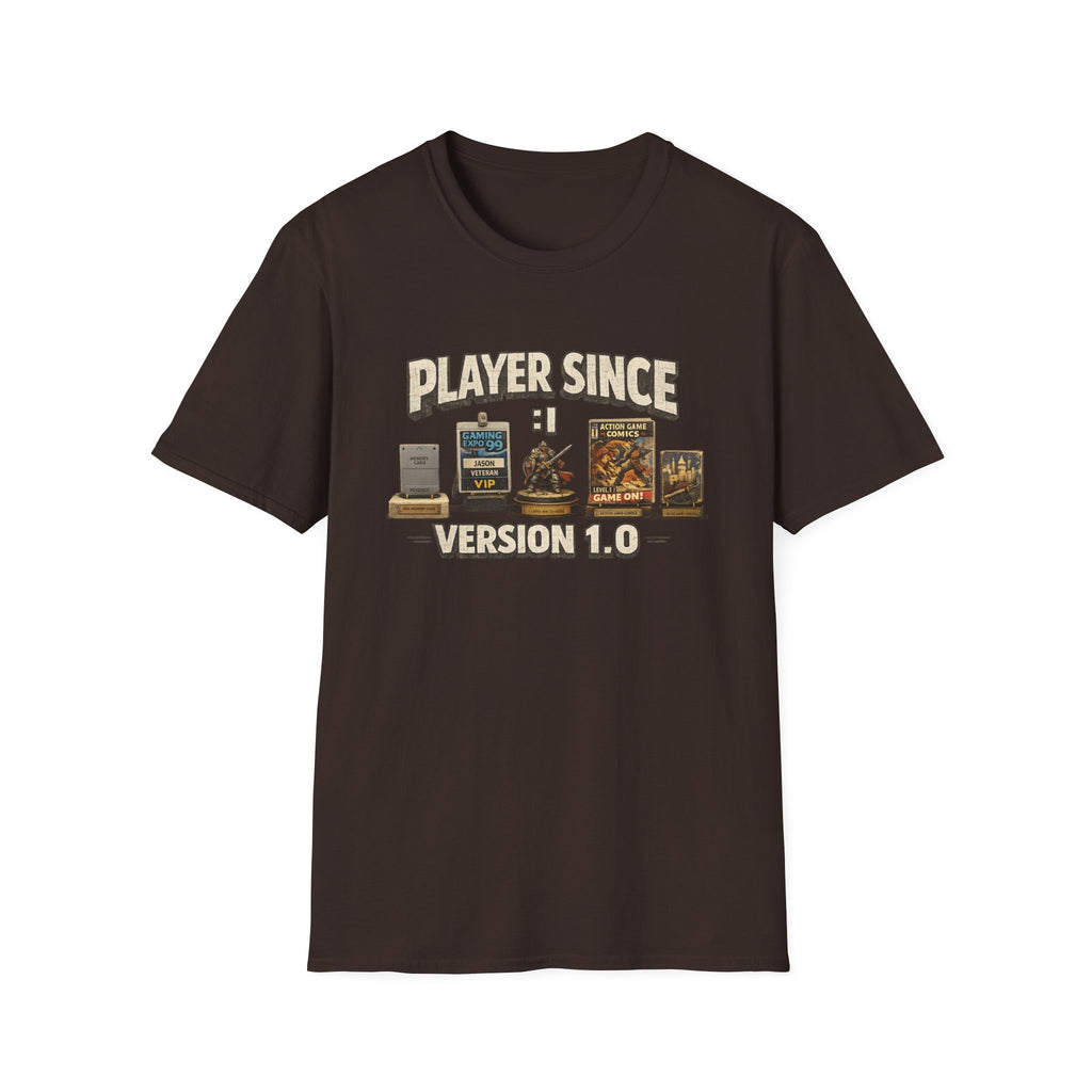 Player Since Version 1.0 T-Shirt — Retro Gamer Tee