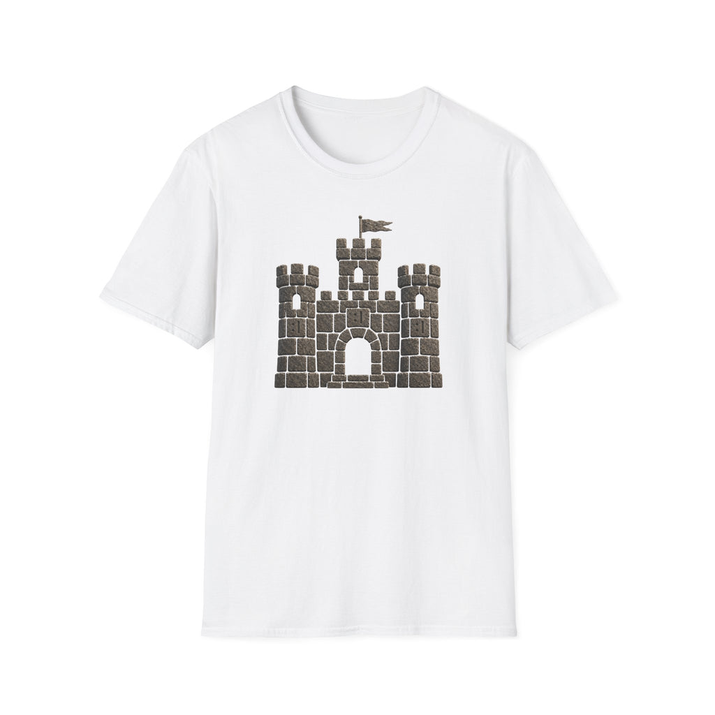 Stone Castle Graphic T‑Shirt — Brick Fortress Illustration Tee