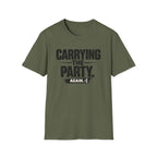 Carrying The Party, Again T-Shirt — Funny Crew Graphic Tee