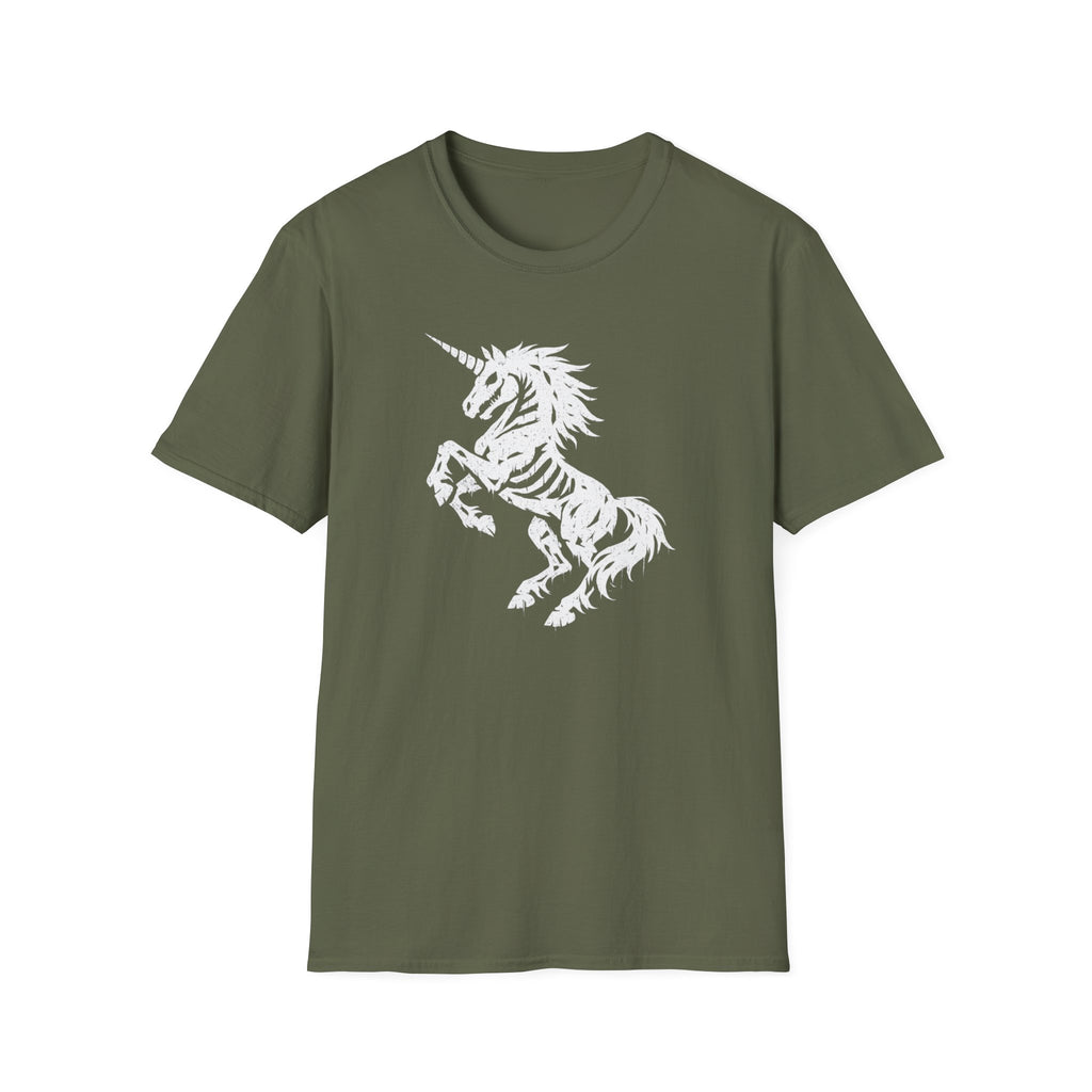 Unicorn Skeleton Graphic T-Shirt — Gothic Mythical Tee