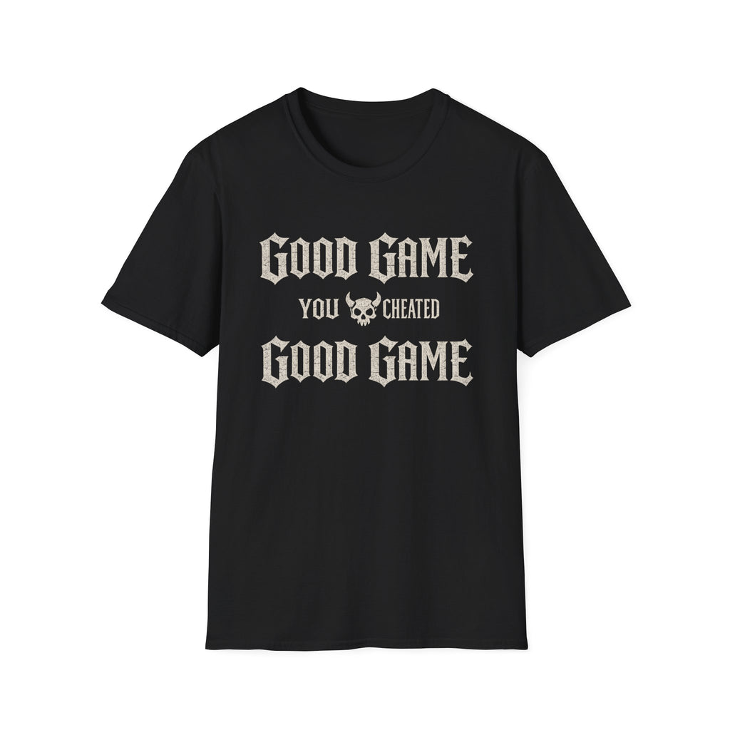 Good Game You Cheated T-Shirt - Funny Gamer Skull Retro Tee