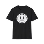 Meh Emoji Face Coin Grunge T-Shirt - Minimal Neutral Emoticon Tee