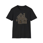 Stone Tavern Cottage T‑Shirt — Cozy Stone Pub Illustration Tee