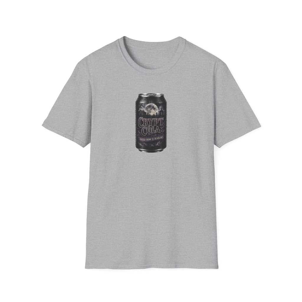 Crypt Cola T-Shirt — Retro Gothic Soda Can Tee