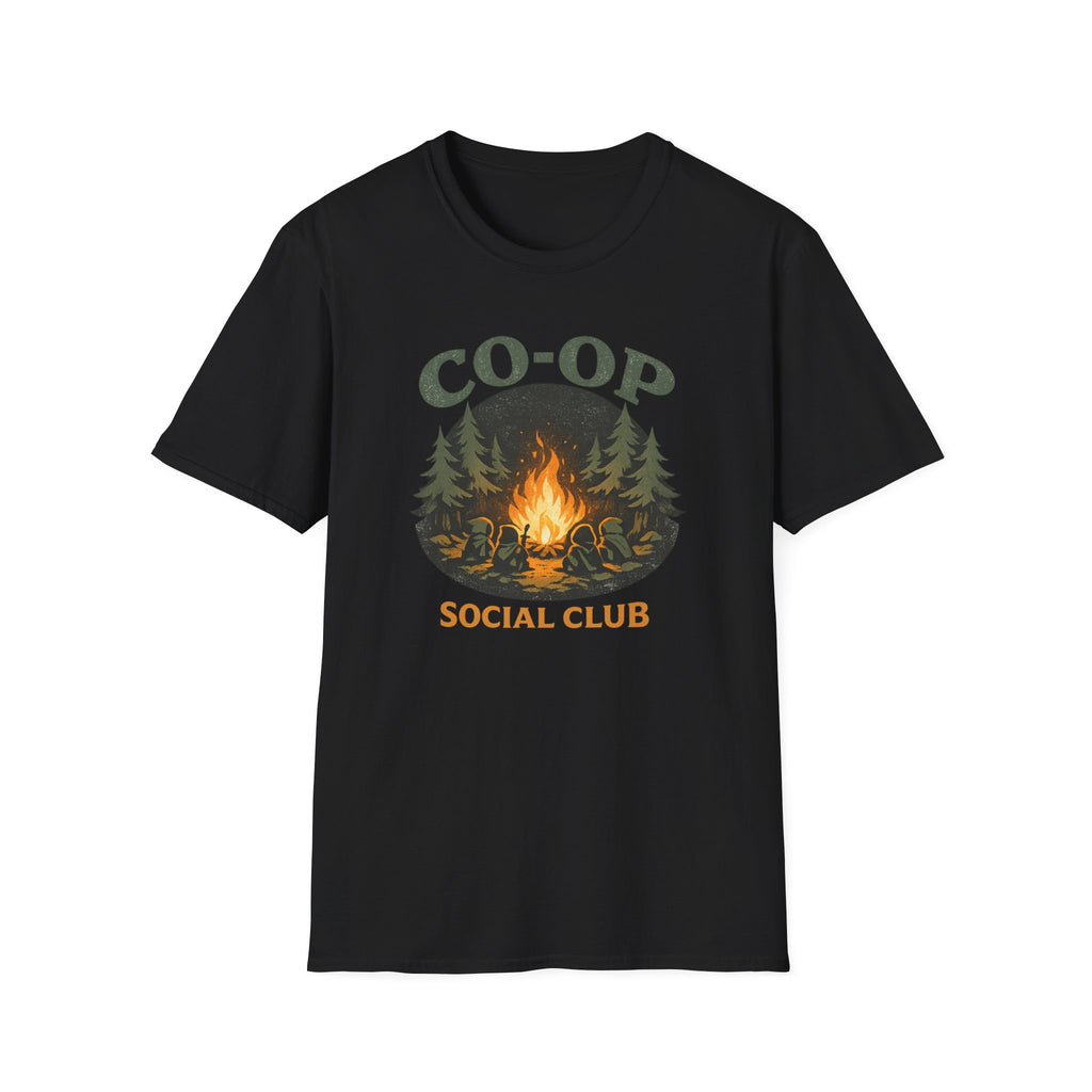 Co-Op Social Club T-Shirt – Campfire Forest Graphic Tee