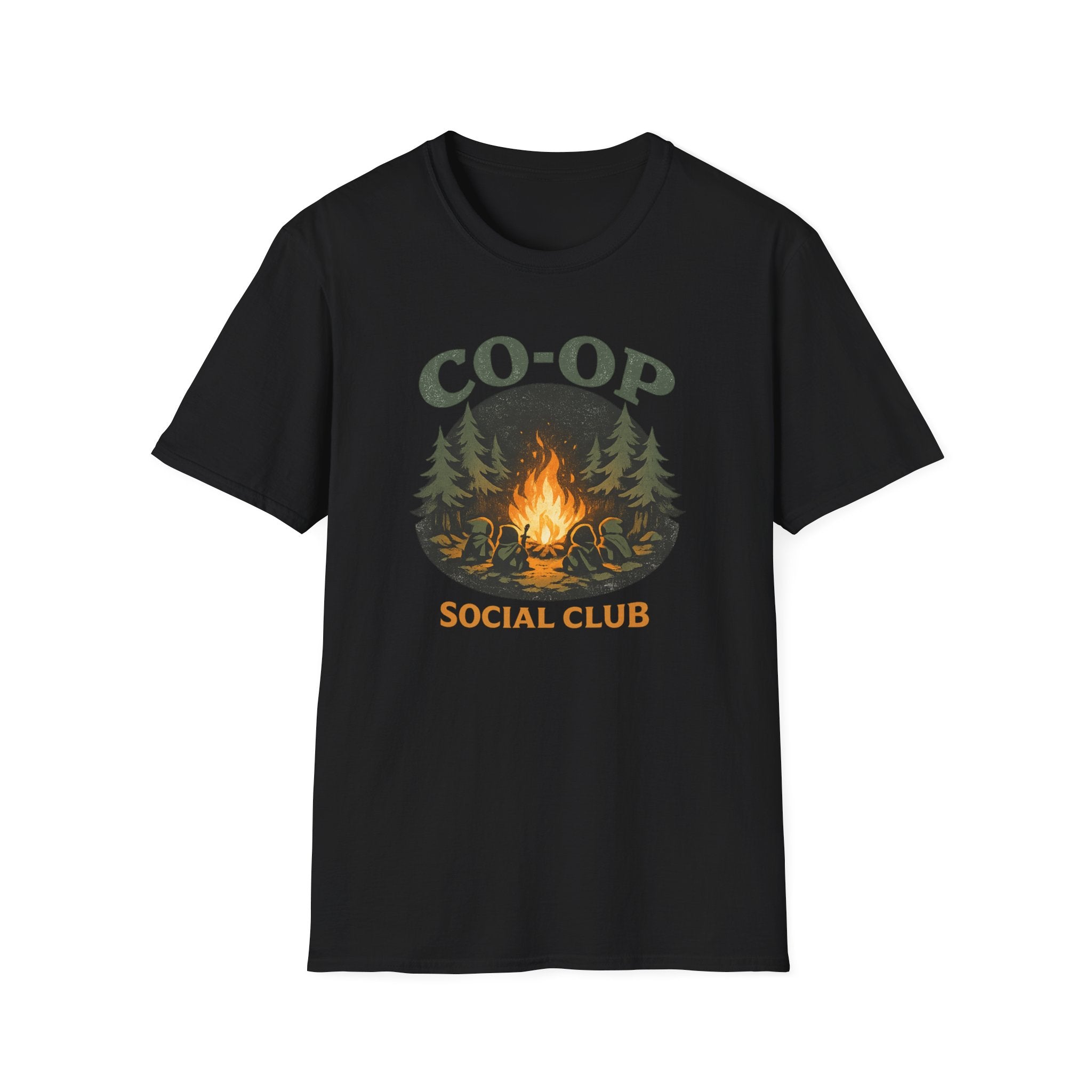 Co-Op Social Club T-Shirt – Campfire Forest Graphic Tee