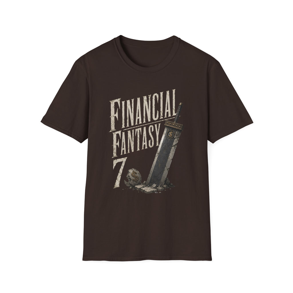 Financial Fantasy T-Shirt - Funny Retro RPG Parody Gamer Tee