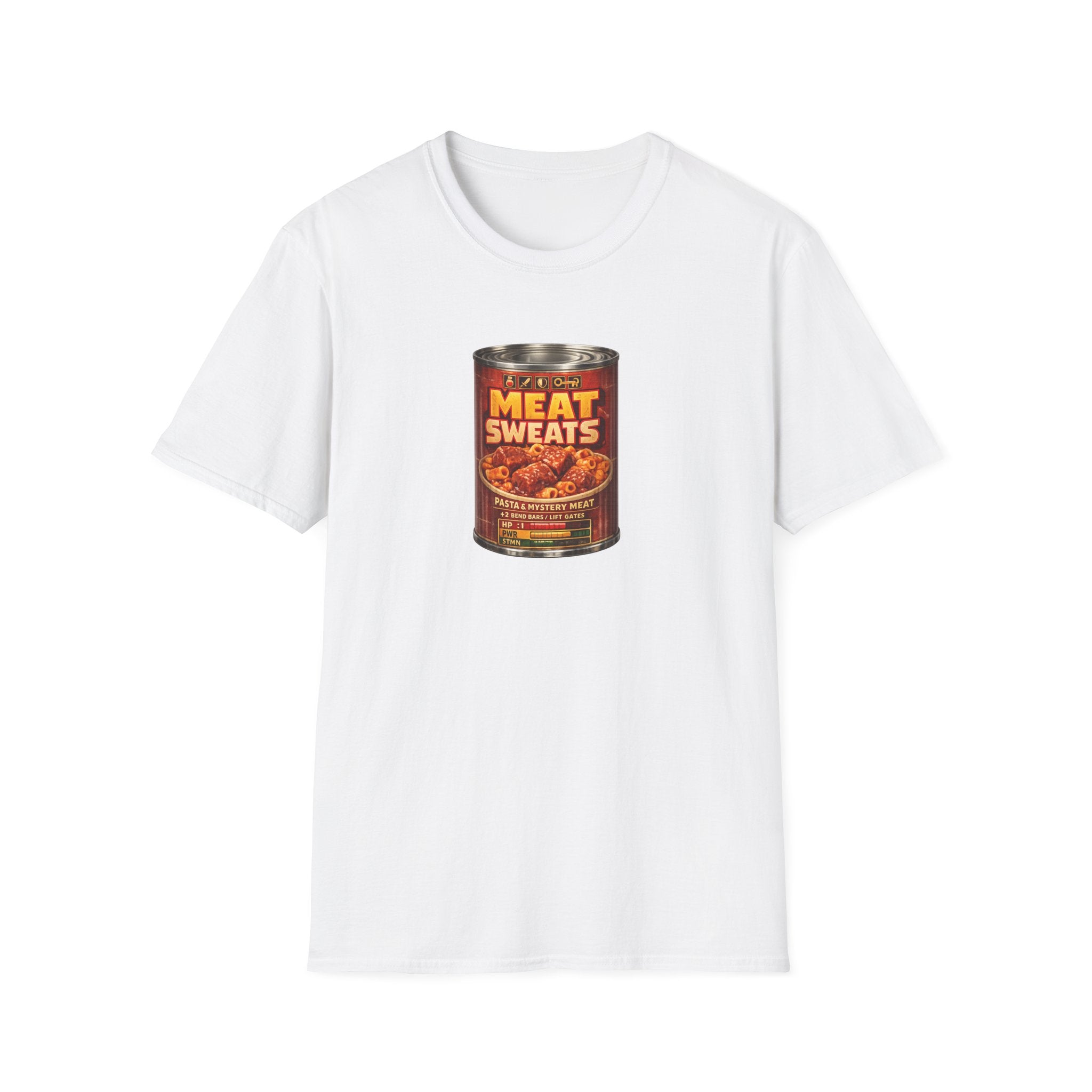 Meat Sweats T-Shirt — Retro Funny Canned Chili Graphic Tee