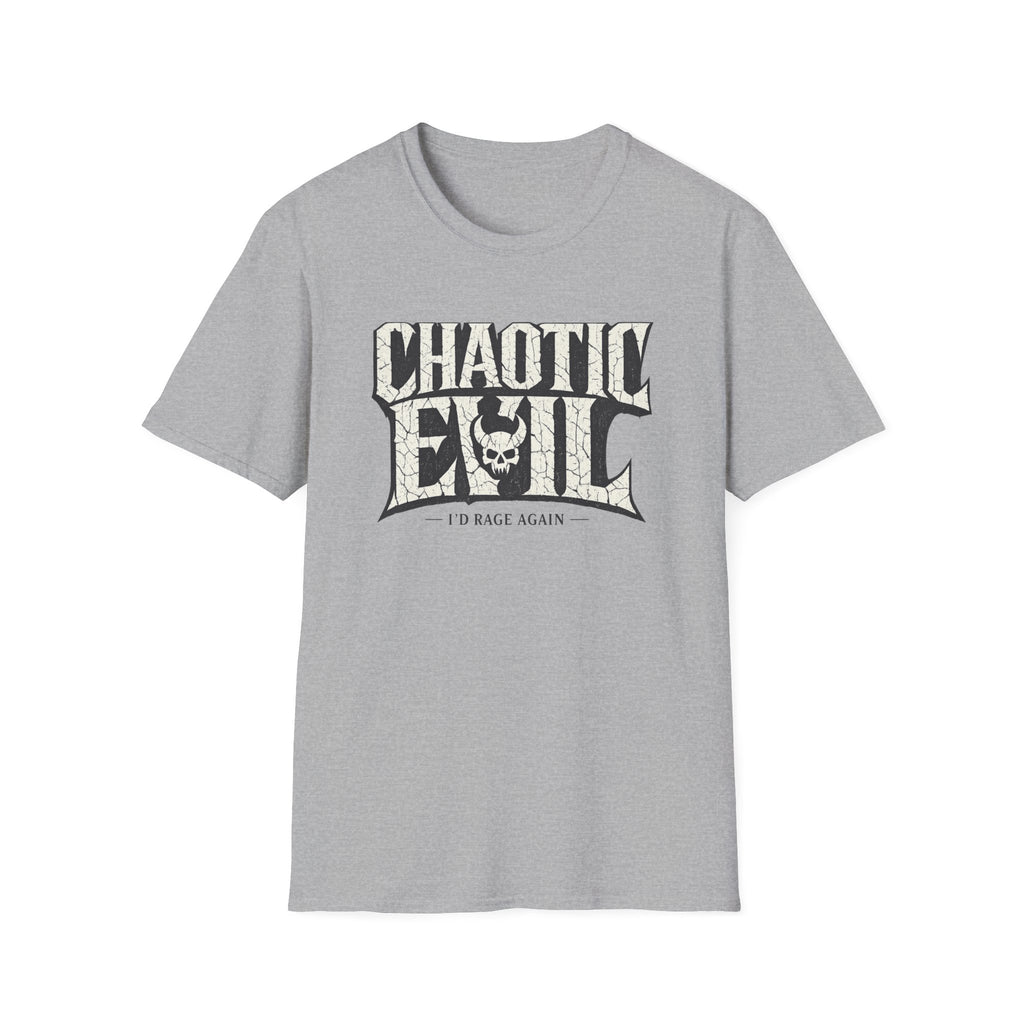 Chaotic Evil Skull T-Shirt - D&D Inspired Gothic Roleplay Tee