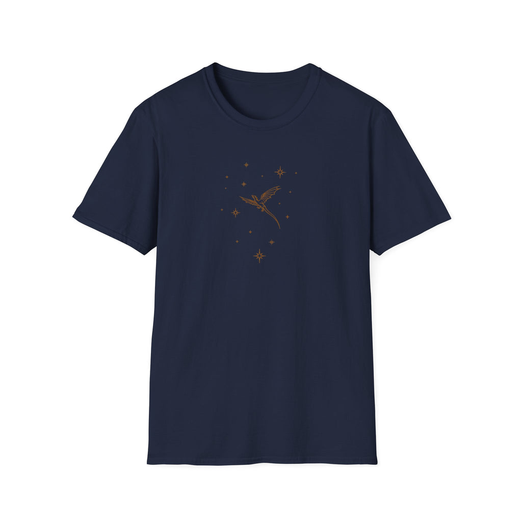 Minimal Wyvern Star Tee — Delicate Celestial Graphic T-Shirt